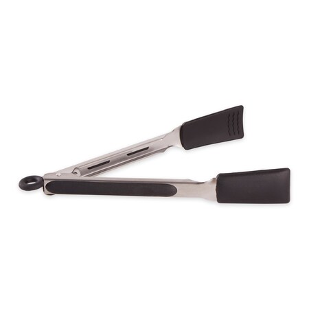 Rsvp International Square Silicone Tip Tongs - 9In - Black STS-9BK